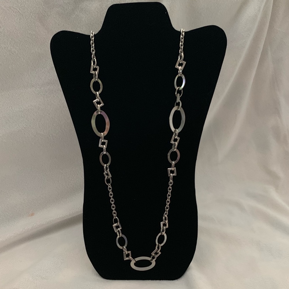 Discontinued Geometric Silver Lia Sophia Necklace